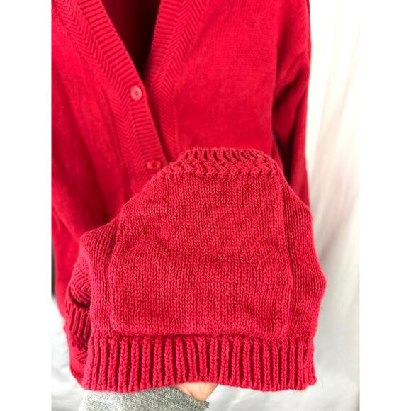 Vintage 1990s Westbound Red Long Sweater Cardigan Women’s Small - Picture 5 of 10